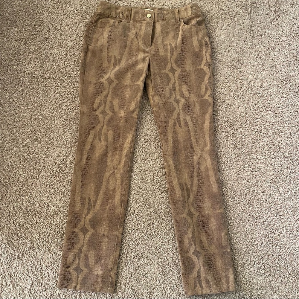 CHICO’s Brown Python Corduroy Pants 0 - Picture 2 of 6